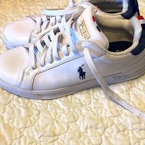 Polo by Ralph Lauren White Sneakers with Navy Accents